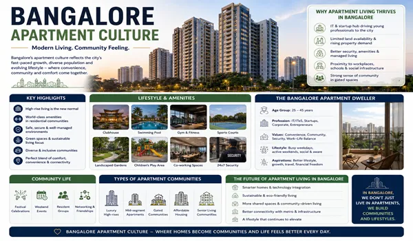 Evolution of Bangalore apartment culture from standalone flats to integrated high-rise townships like Sobha One World