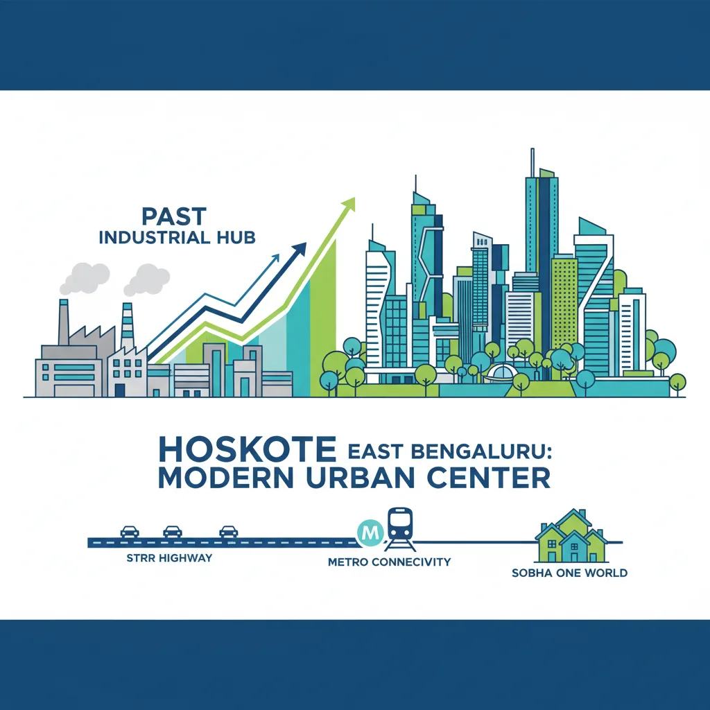 Hoskote East Bangalore skyline with luxury residential towers and connectivity infrastructure