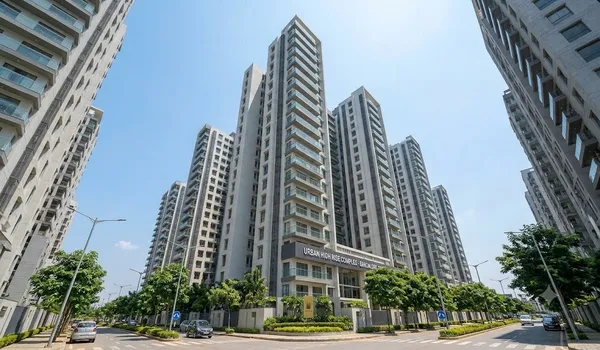 Skyline of high-rise apartments in Bangalore