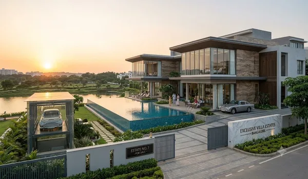 Exterior of a luxury villa for sale in Bangalore