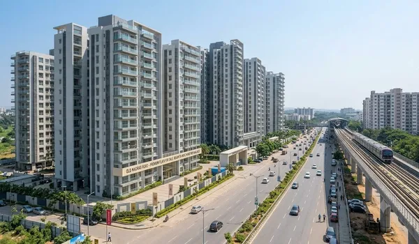 Residential tower representing Old Madras Road flats for sale