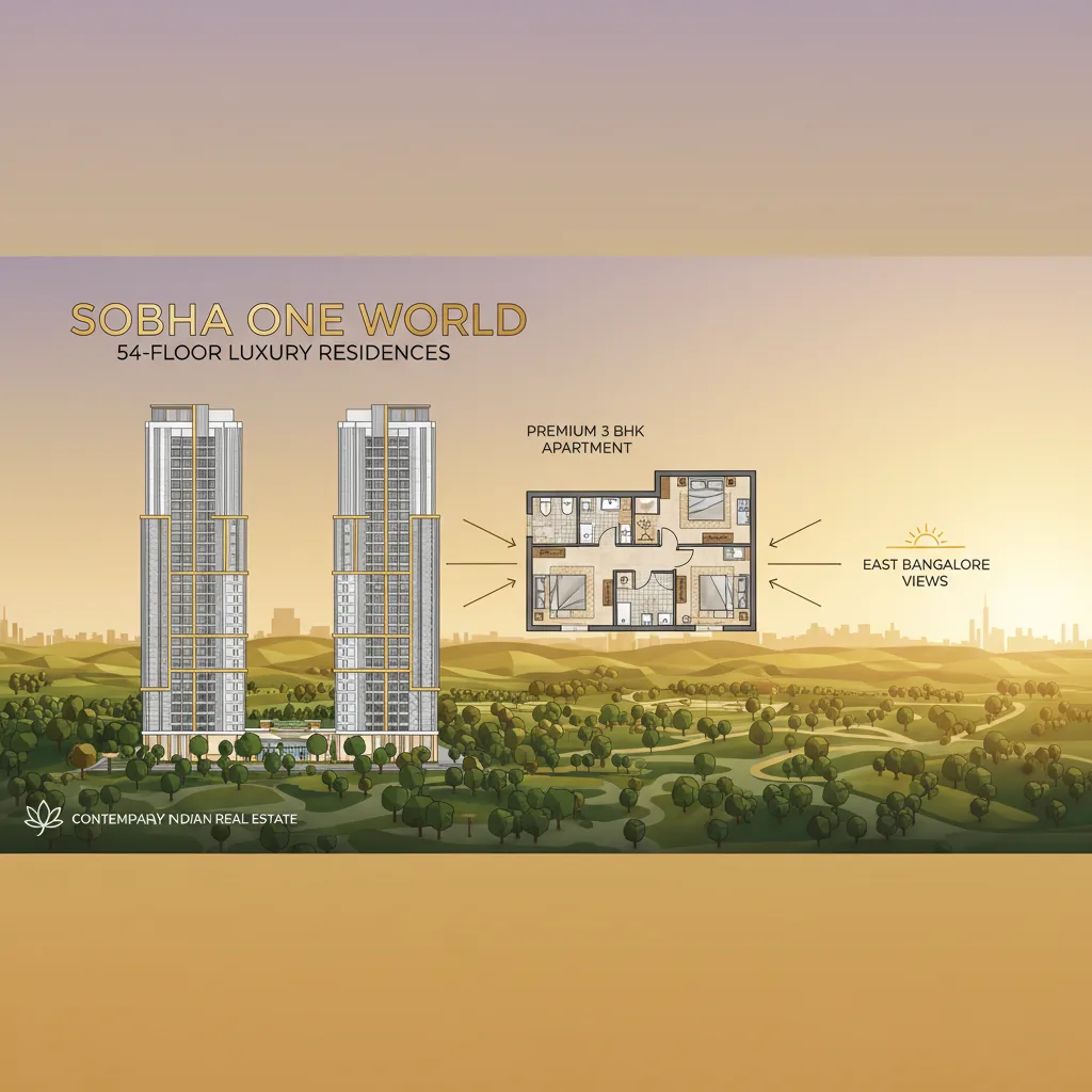 Price of 3 BHK flats in Sobha One World