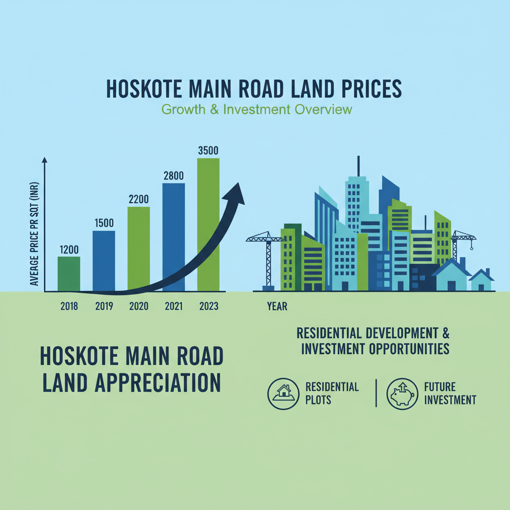 Price of land/plots in Hoskote Main Road | Investment