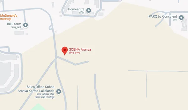 Sobha Aranya Location Map