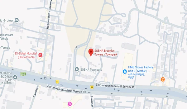 Sobha Brooklyn Towers Townpark Location Map