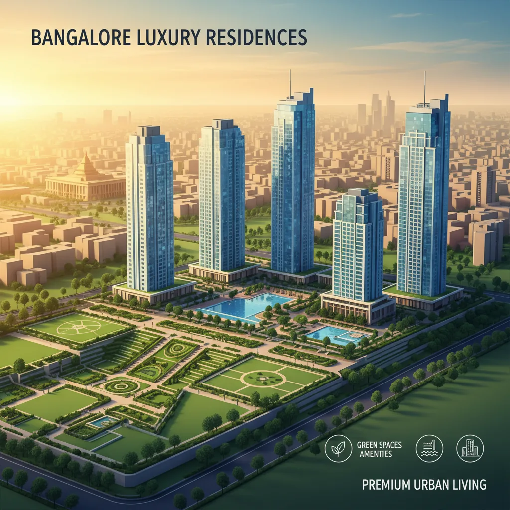 Sobha Developers New Projects in Bangalore - Modern luxury residential township aerial view with high-rise towers and landscaped gardens