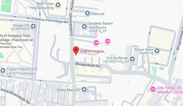 Sobha Insignia Location Map