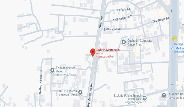 Sobha Metropolis Location Map