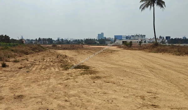 Stockpiled earth materials laid out for future ground levelling at the Sobha One Residences property