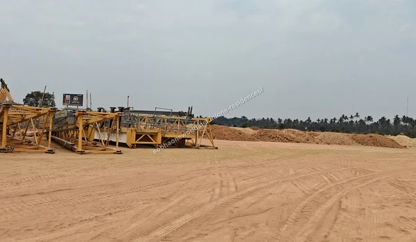 Close up view of the ground levelling and dirt mounds at the Sobha One Residences site