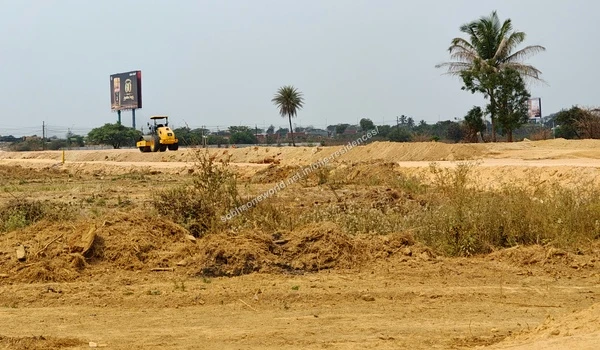Expansive wide view of the leveled terrain prepared for construction at the Sobha One Residences plot