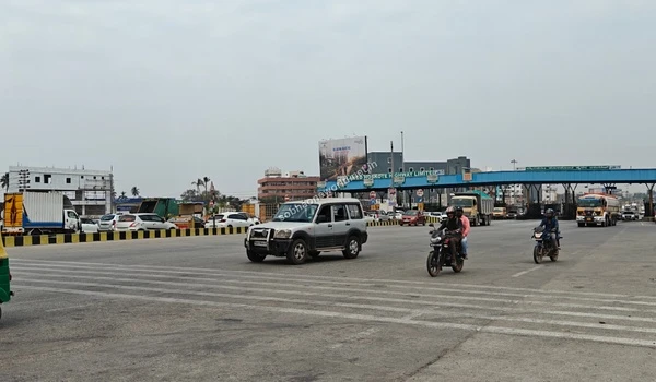 The streamlined electronic toll collection lanes ensuring fast transit for Sobha One World residents