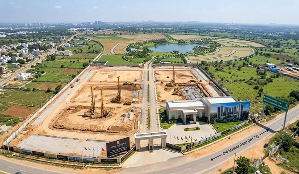Aerial view of Sobha One World township in Hoskote Bangalore