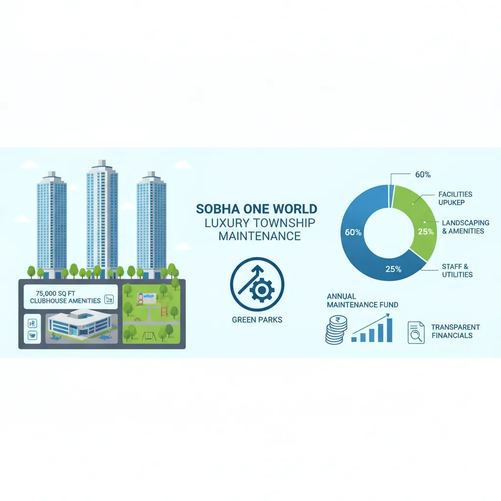 Sobha One World Maintenance Charges | 4 to 5 rupees per sq. ft.