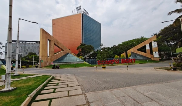 Impressive corporate skyscraper showcasing the robust infrastructure and employment hubs located a short distance from Sobha One World