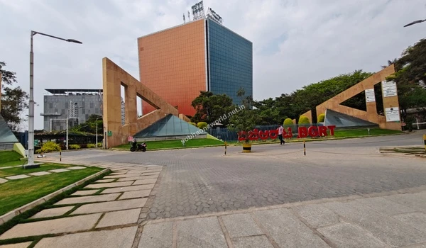 Front view of the research park access point illustrating the vast employment opportunities near Sobha One World