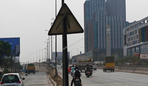 Excellent urban road connectivity highlighting the approach to the flyover near Sobha One World