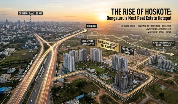Growth chart illustrating the rise of Hoskote as a real estate hotspot